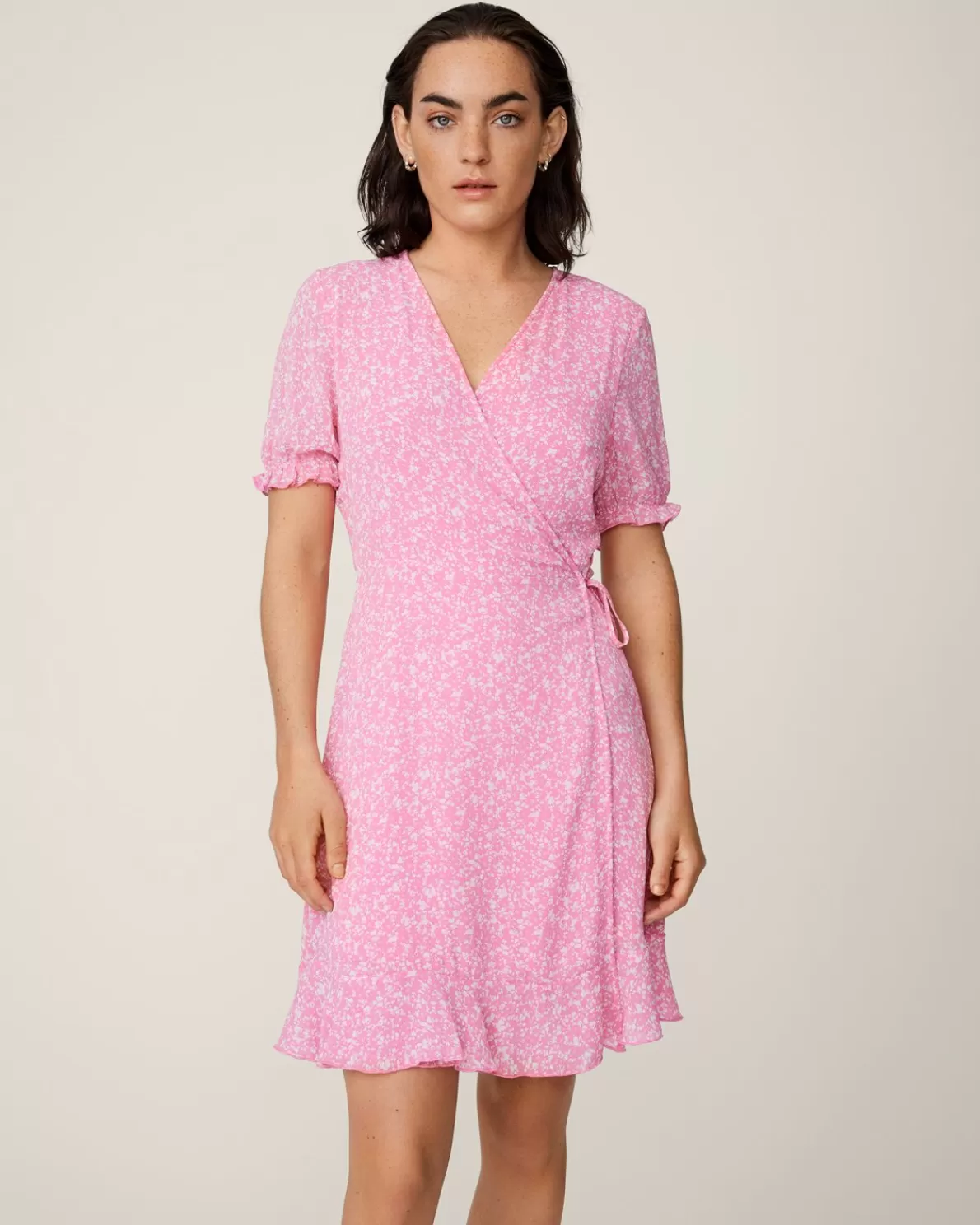 Women MSCH Copenhagen MSCHElanina Rikklie Wrap Dress AOP