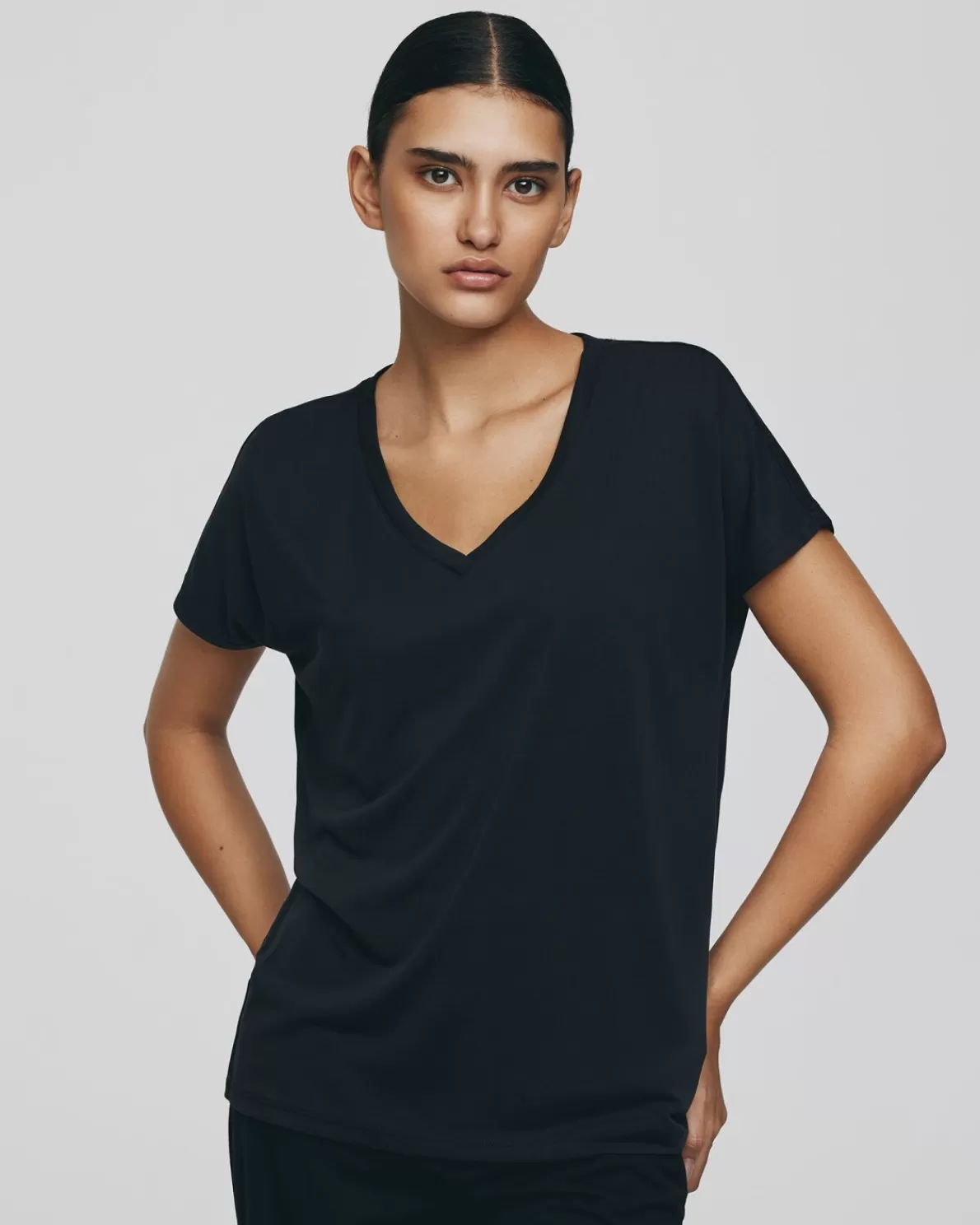 Women MSCH Copenhagen MSCHFenya Modal V Neck Tee