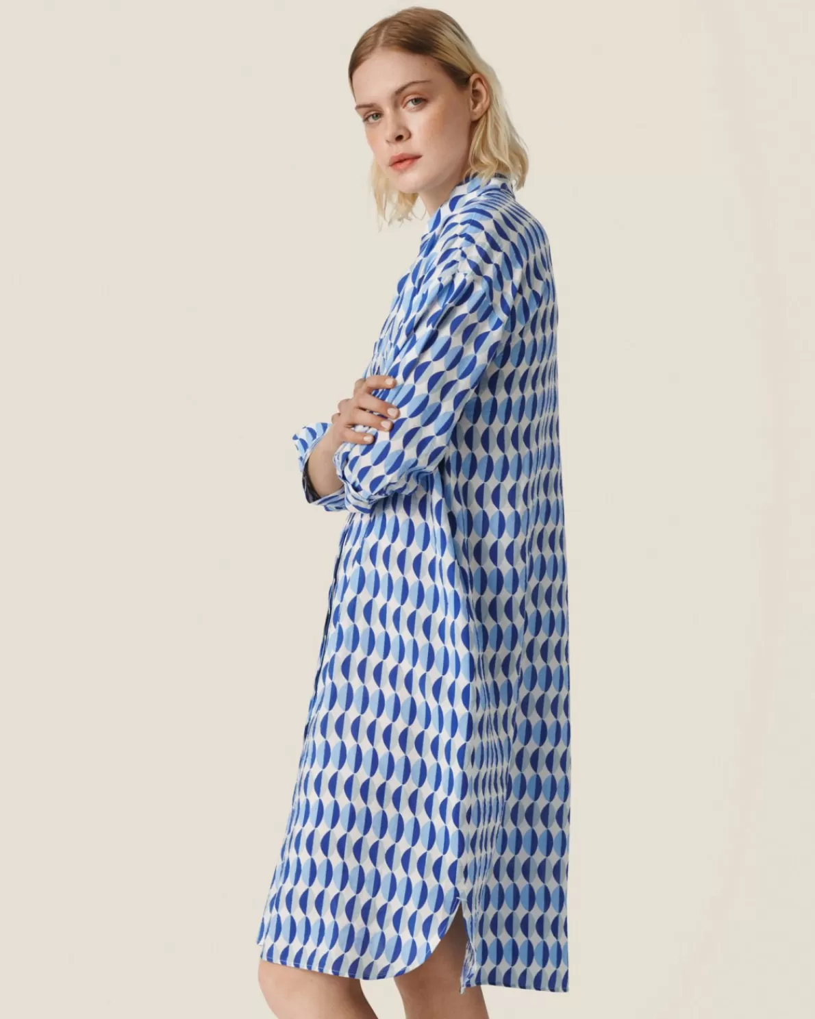 Women MSCH Copenhagen MSCHMaretha Taila 3/4 Shirt Dress AOP